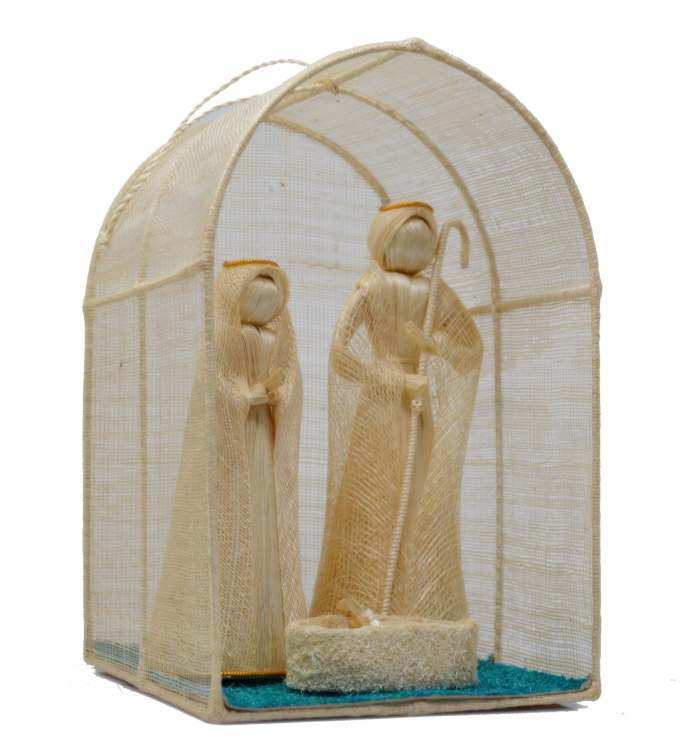 Abaca Nativity with Manger 8
